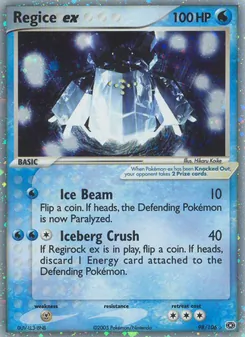 Regice-ex, Karte 98 aus EX Smaragd