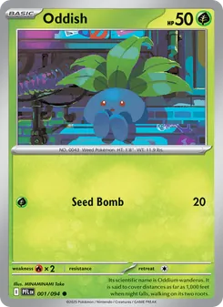 Oddish, card 001 from Phantasmal Flames