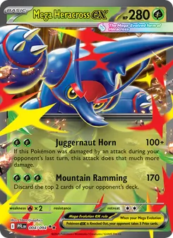 Mega Heracross ex, card 004 from Phantasmal Flames
