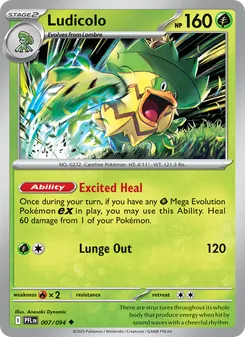 Ludicolo, card 007 from Phantasmal Flames