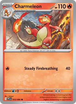 Charmeleon, card 012 from Phantasmal Flames