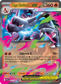 Mega Charizard X ex, card 013 from Phantasmal Flames