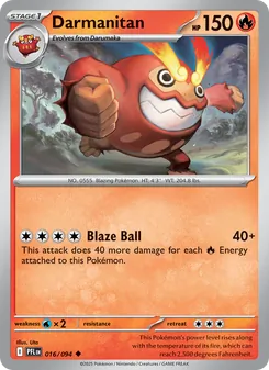 Darmanitan, card 016 from Phantasmal Flames
