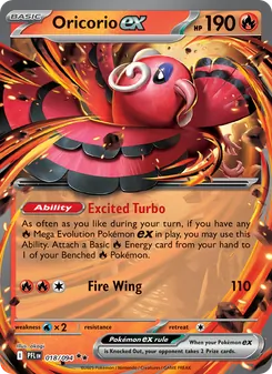 Oricorio ex, card 018 from Phantasmal Flames