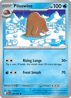 Piloswine, card 024 from Phantasmal Flames