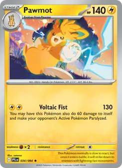 Pawmot, card 034 from Phantasmal Flames