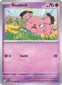 Snubbull, card 037 from Phantasmal Flames
