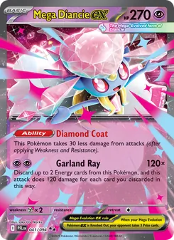 Mega Diancie ex, card 041 from Phantasmal Flames