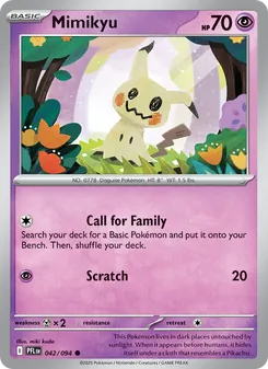 Mimikyu, card 042 from Phantasmal Flames