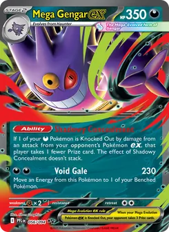 Mega Gengar ex, card 056 from Phantasmal Flames