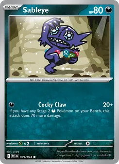 Sableye, card 059 from Phantasmal Flames