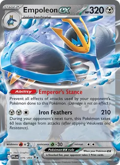Empoleon ex, card 070 from Phantasmal Flames
