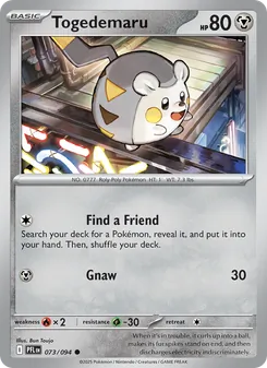 Togedemaru, card 073 from Phantasmal Flames