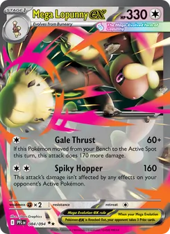 Mega Lopunny ex, card 084 from Phantasmal Flames