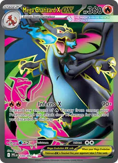 Mega Charizard X ex, card 109 from Phantasmal Flames