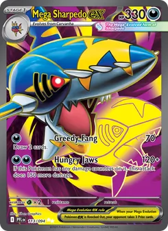 Mega Sharpedo ex, card 113 from Phantasmal Flames
