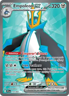 Empoleon ex, card 114 from Phantasmal Flames