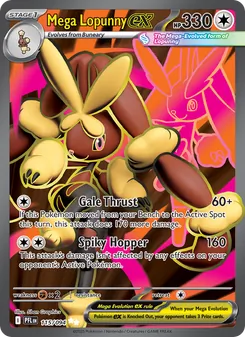 Mega Lopunny ex, card 115 from Phantasmal Flames