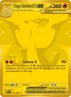 Mega Charizard X ex, card 130 from Phantasmal Flames