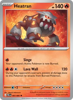 Heatran, card 007 from Pitch Black
