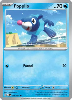 Popplio, card 018 from Pitch Black