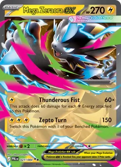 Mega Zeraora ex, card 027 from Pitch Black