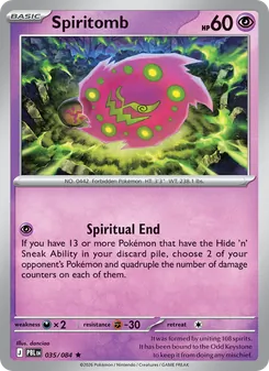 Spiritomb, card 035 from Pitch Black
