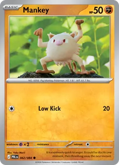 Mankey, card 042 from Pitch Black