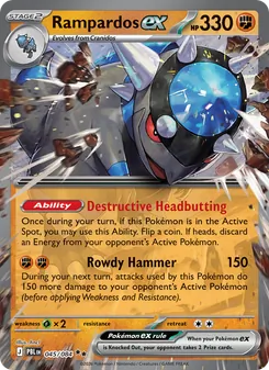 Rampardos ex, card 045 from Pitch Black