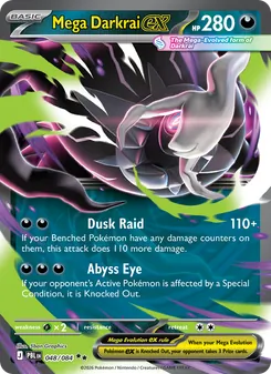 Mega Darkrai ex, card 048 from Pitch Black