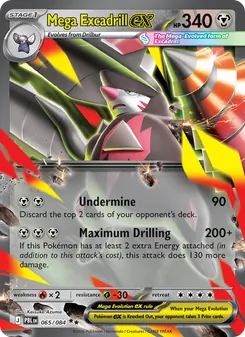 Mega Excadrill ex, card 065 from Pitch Black