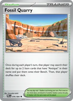 Fossil Quarry, card 076 from Pitch Black
