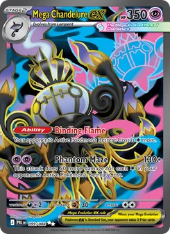 Mega Chandelure ex, card 099 from Pitch Black