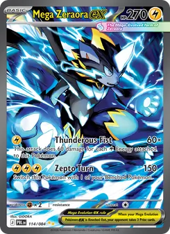 Mega Zeraora ex, card 114 from Pitch Black