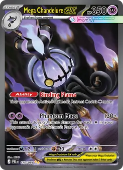 Mega Chandelure ex, card 115 from Pitch Black
