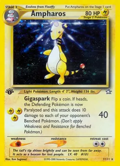 Ampharos, Karte 1 aus Neo Genesis