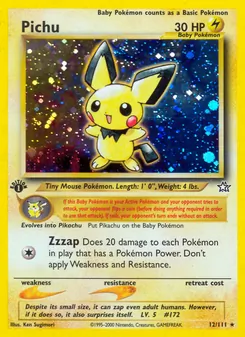 Pichu, Karte 12 aus Neo Genesis