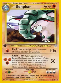 Donphan, Karte 21 aus Neo Genesis