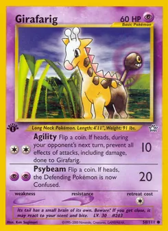Girafarig, Karte 58 aus Neo Genesis