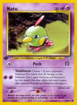 Natu, Karte 67 aus Neo Genesis