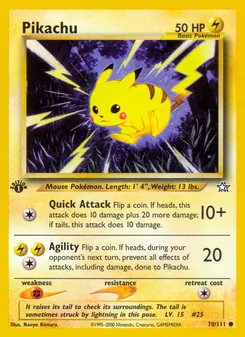 Pikachu, Karte 70 aus Neo Genesis