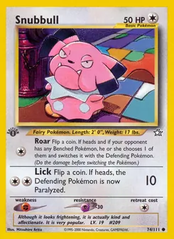 Snubbull, Karte 74 aus Neo Genesis