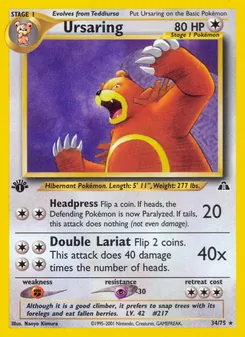 Ursaring, Karte 34 aus Neo Entdeckung