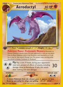 Aerodactyl, Karte 15 aus Neo Revelation