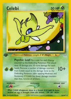 Celebi, Karte 16 aus Neo Revelation
