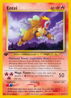 Entei, Karte 17 aus Neo Revelation