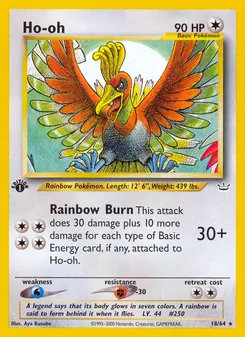 Ho-oh, Karte 18 aus Neo Revelation