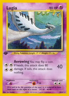 Lugia, Karte 20 aus Neo Revelation