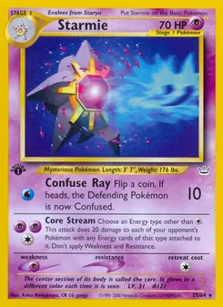 Starmie, Karte 25 aus Neo Revelation