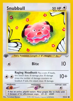 Snubbull, Karte 55 aus Neo Revelation